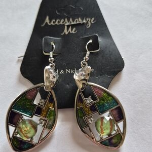 Mardi Gras! Accessorize Me Multicolor Dangle Earrings